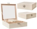 Elegancka i Stylowa Szkatułka Na Biżuterię PETERSON Pojemny Organizer PTN SZK-03 BIAŁY 25,5 x 25 x 8 [CM]