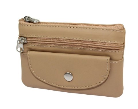 Etui Na Klucze Skórzane Polska Galanteria (PL) Skóra Naturalna Dwa Zamki Kieszonka Na Jeden Komplet Kluczy 34801 12 x 8 x 1 [cm]