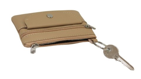 Etui Na Klucze Skórzane Polska Galanteria (PL) Skóra Naturalna Dwa Zamki Kieszonka Na Jeden Komplet Kluczy 34801 12 x 8 x 1 [cm]