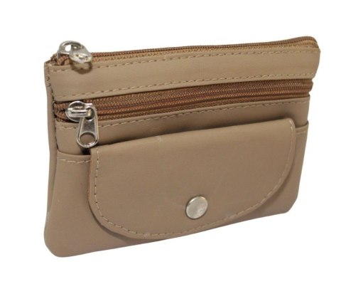 Etui Na Klucze Skórzane Polska Galanteria (PL) Skóra Naturalna Dwa Zamki Kieszonka Na Jeden Komplet Kluczy 34801 12 x 8 x 1 [cm]