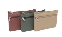 Etui Na Klucze Skórzane Polska Galanteria (PL) Skóra Naturalna Dwa Zamki Na Jeden Komplet Kluczy 34802 12 x 8,5 x 1 [cm]