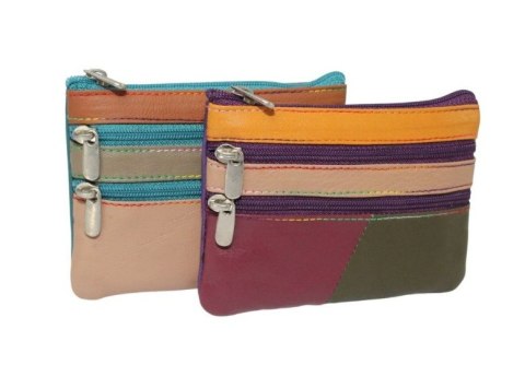 Etui Na Klucze Skórzane Polska Galanteria (PL) Skóra Naturalna Trzy Zamki Na Jeden Komplet Kluczy MULTI K001 12 x 8,5 x 1 [cm]