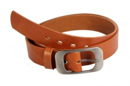 Pasek Damski Skórzany CEZ-MAR (PL) Skóra Naturalna Licowa Gładki 40 mm BRĄZOWY