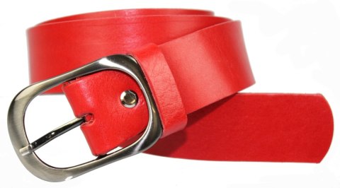 Pasek Damski Skórzany CEZ-MAR (PL) Skóra Naturalna Licowa Gładki 40 mm CZERWONY Pasek Damski Skórzany CEZ-MAR (PL) Skóra Naturalna Licowa Gładki 40 mm CZERWONY