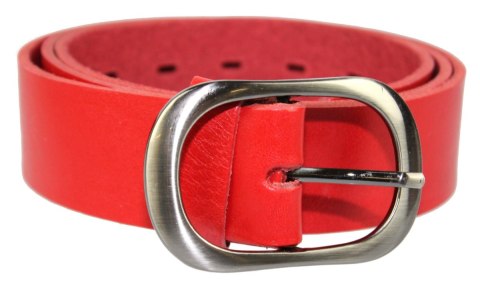 Pasek Damski Skórzany CEZ-MAR (PL) Skóra Naturalna Licowa Gładki 40 mm CZERWONY Pasek Damski Skórzany CEZ-MAR (PL) Skóra Naturalna Licowa Gładki 40 mm CZERWONY
