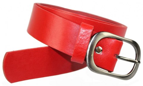 Pasek Damski Skórzany CEZ-MAR (PL) Skóra Naturalna Licowa Gładki 40 mm CZERWONY Pasek Damski Skórzany CEZ-MAR (PL) Skóra Naturalna Licowa Gładki 40 mm CZERWONY