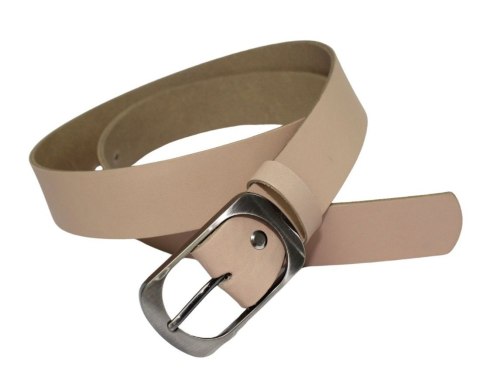 Pasek Damski Skórzany CEZ-MAR (PL) Skóra Naturalna Licowa Gładki 40 mm KREMOWY Pasek Damski Skórzany CEZ-MAR (PL) Skóra Naturalna Licowa Gładki 40 mm KREMOWY