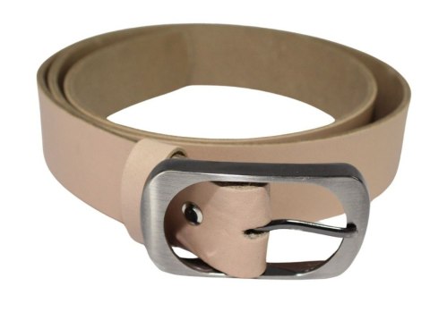 Pasek Damski Skórzany CEZ-MAR (PL) Skóra Naturalna Licowa Gładki 40 mm KREMOWY Pasek Damski Skórzany CEZ-MAR (PL) Skóra Naturalna Licowa Gładki 40 mm KREMOWY