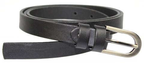 Pasek Damski Skórzany Gładki CezMar (PL) 20 mm Skóra Licowa CZARNY Wąski Pasek Damski Skórzany Gładki CezMar (PL) 20 mm Skóra Licowa CZARNY Wąski