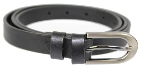 Pasek Damski Skórzany Gładki CezMar (PL) 20 mm Skóra Licowa CZARNY Wąski Pasek Damski Skórzany Gładki CezMar (PL) 20 mm Skóra Licowa CZARNY Wąski