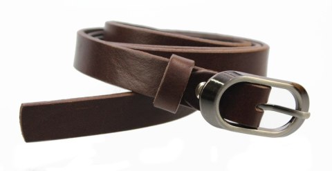 Pasek Damski Skórzany Gładki CezMar (PL) 20 mm Skóra Licowa CZEKOLADOWY Wąski Pasek Damski Skórzany Gładki CezMar (PL) 20 mm Skóra Licowa CZEKOLADOWY Wąski