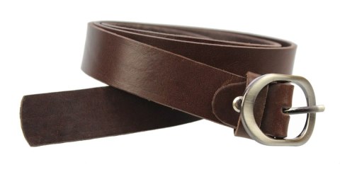 Pasek Damski Skórzany Gładki CezMar (PL) 30 mm Skóra Licowa CZEKOLADOWY Wąski Pasek Damski Skórzany Gładki CezMar (PL) 30 mm Skóra Licowa CZEKOLADOWY Wąski
