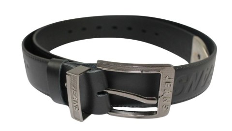 Pasek Skórzany COMPLEX (PL) Tłoczony Napis "JEANS" Skóra Licowa EXTRA 40 mm Czarny Z Metalową Końcówką Pasek Skórzany COMPLEX (PL) Tłoczony Napis "JEANS" Skóra Licowa EXTRA 40 mm Czarny Z Metalową Końcówką