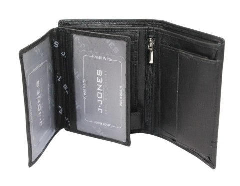 Portfel Męski Jennifer Jones Duży Pionowy Bez Zapięcia Dwa Skrzydełka Skóra Naturalna 5312-1 13 x 9,5 x 3 [cm]