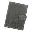 Portfel Męski Skórzany ALWAYS WILD Skóra Licowa Duży Pionowy Z Zapięciem RIFD N4L-CHM 13 x 10 x 2 [cm]