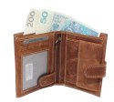Portfel Męski Skórzany ALWAYS WILD Skóra Licowa Duży Pionowy Z Zapięciem RIFD N4L-CHM 13 x 10 x 2 [cm]