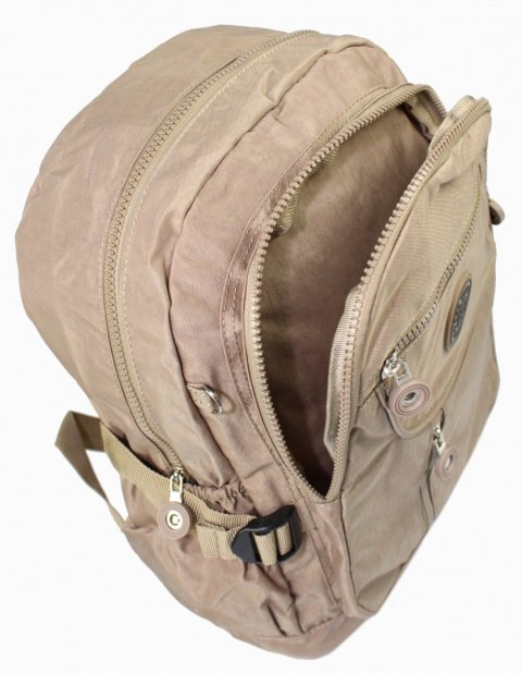 Praktyczny Plecak Materiałowy BAG STREET 2216 ECRU 35 x 26 x 15 cm Praktyczny Plecak Materiałowy BAG STREET 2216 ECRU 35 x 26 x 15 cm