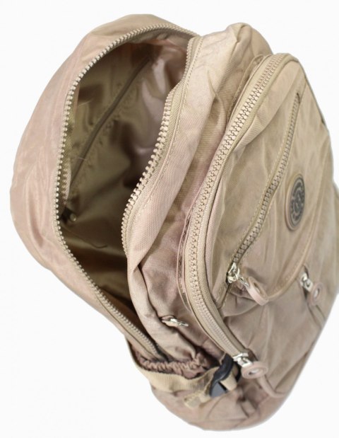 Praktyczny Plecak Materiałowy BAG STREET 2216 ECRU 35 x 26 x 15 cm Praktyczny Plecak Materiałowy BAG STREET 2216 ECRU 35 x 26 x 15 cm