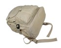 Praktyczny Plecak Materiałowy BAG STREET 2216 ECRU 35 x 26 x 15 cm 