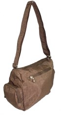 Stylowa Pozioma Torba Średnia Na Ramię Bag Street NR 2228 BRĄZOWY