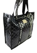 Torebka Damska Materiałowa Peterson PTN RSPV 003 CZARNA Na Suwak 40 x 41 x 15 [cm]