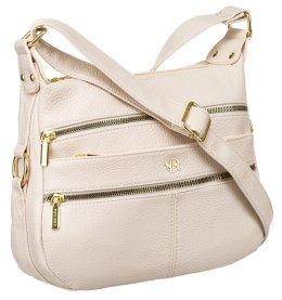 Torebka Z Ekologicznej Skóry Włoskiej Rovicky (PL) R-KP-12-A19- 0132 BIAŁA  31 x 21 x 12 [cm]