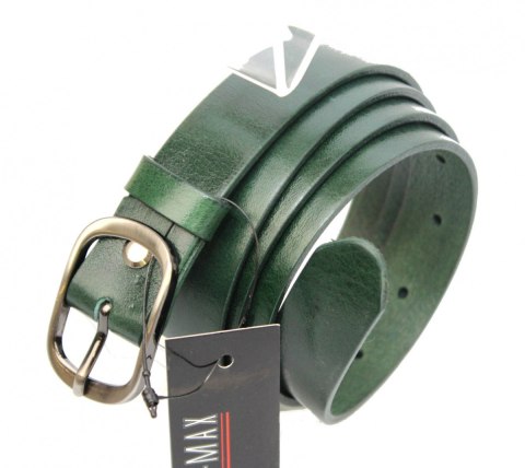 Pasek Damski Skórzany PAS-MAX (PL) Skóra Licowa EXTRA Gładki 30 mm CIEMNY ZIELONY K111 Pasek Damski Skórzany PAS-MAX (PL) Skóra Licowa EXTRA Gładki 30 mm CIEMNY ZIELONY K111