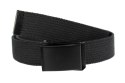 Pasek Parciany PolskaGalanteria Bawełniany PARCIAK 40 mm Z Czarną Klamrą Zatrzaskową Czarny Matowy Szeroki