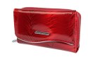 Portfel Damski Skórzany JENNIFER JONES 14cm Suwak I Klapka Skóra Naturalna Lakierowany JJ5245-11 CZERWONY 14,5 x 9 x 3,5 [cm]