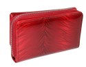 Portfel Damski Skórzany JENNIFER JONES 14cm Suwak I Klapka Skóra Naturalna Lakierowany JJ5245-11 CZERWONY 14,5 x 9 x 3,5 [cm]