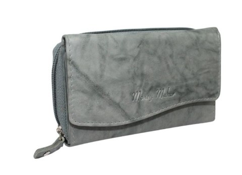Portfel Damski Skórzany Money Maker 14cm Suwak I Klapka Skóra Naturalna 521B 14,5 x 9 x 3,5 [cm]