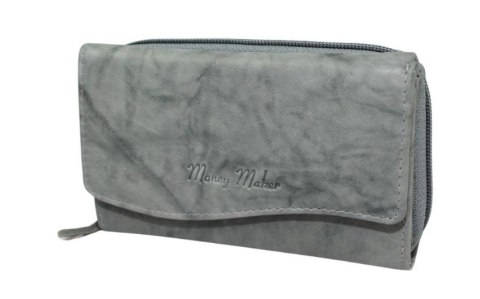 Portfel Damski Skórzany Money Maker 14cm Suwak I Klapka Skóra Naturalna 521B 14,5 x 9 x 3,5 [cm]