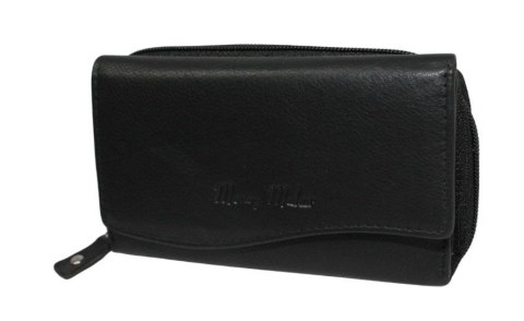 Portfel Damski Skórzany Money Maker 14cm Suwak I Klapka Skóra Naturalna 521B 14,5 x 9 x 3,5 [cm]