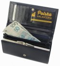 Portfel Damski Z.RICARDO (PL) Długi Z Klapką I Klamrą Wewnątrz Skóra Naturalna Licowa ZR036