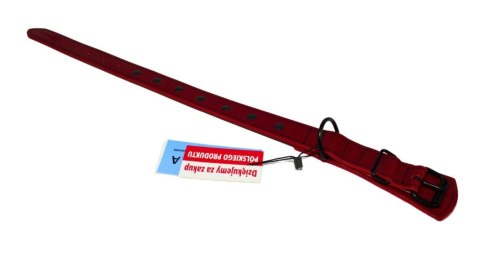 Solidna Obroża Dla Psa Czerwona z Dżetami Czarna Nitka Skóra Naturalna 30 mm 41/51 cm WIREX (PL) Solidna Obroża Dla Psa Czerwona z Dżetami Czarna Nitka Skóra Naturalna 30 mm 41/51 cm WIREX (PL)