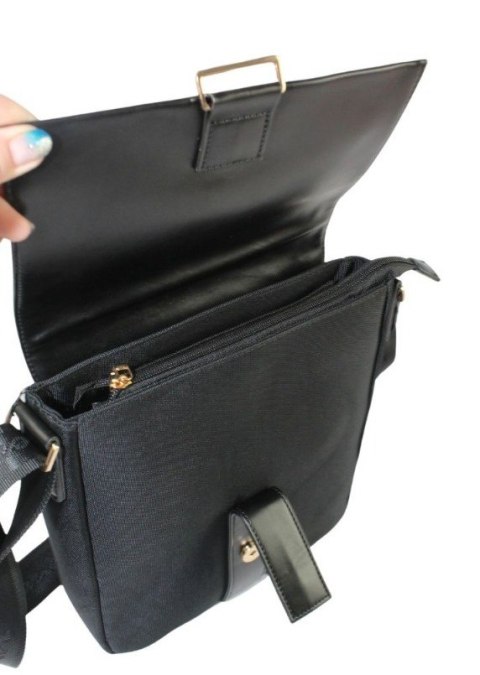 Torebka Torba JENNIFER JONES Listonoszka Czekoladowa Materiał 2130 28 x 26 x 9 [cm]