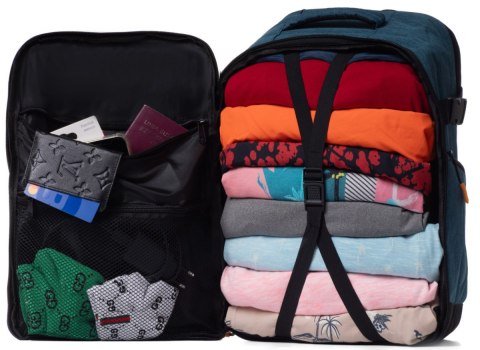 Wytrzymały Plecak Podróżny Do Samolotu WIZZAIR RGL PL17 SZARY 40 x 30 x 20 [cm]