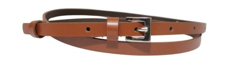 Damski Skórzany Pasek PolskaGalanteria.pl 10 mm BRĄZOWY Srebna Klamra Damski Skórzany Pasek PolskaGalanteria.pl 10 mm BRĄZOWY Srebna Klamra