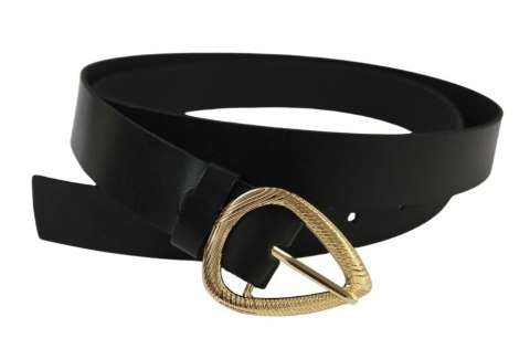 Pasek Damski Skórzany Arucce (PL) Skóra Licowa EXTRA 30 mm CZARNY Klamra Złota Kropla Pasek Damski Skórzany Arucce (PL) Skóra Licowa EXTRA 30 mm CZARNY Klamra Złota Kropla