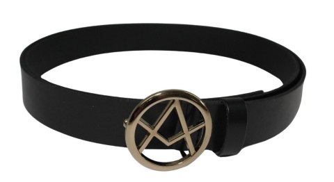 Pasek Damski Skórzany Arucce (PL) Skóra Licowa EXTRA 30 mm CZARNY Złota Ozdobna Klamra Pasek Damski Skórzany Arucce (PL) Skóra Licowa EXTRA 30 mm CZARNY Złota Ozdobna Klamra