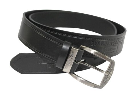 Pasek Skórzany CezMar (PL) Tłoczony Napis "CITY CISCO AUTHENTIC" Skóra Licowa EXTRA 40 mm Czarny Pasek Skórzany CezMar (PL) Tłoczony Napis "CITY CISCO AUTHENTIC" Skóra Licowa EXTRA 40 mm Czarny