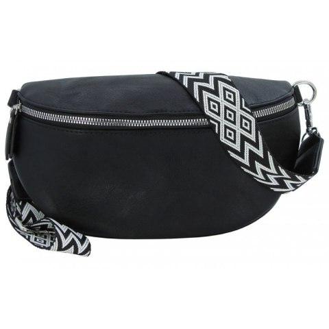 Saszetka Na Pas Biodrówka Superlekka Kompaktowa Nerka Jennifer Jones Na Spacery, Podróże CZARNA 3150 26 x 14 x 6 [cm] 