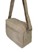 Stylowa Lekka Materiałowa Torba Kresz Wodoodporna Pozioma Średnia Na Ramię Bag Street NR 2245 BEŻOWA 28 x 19 x 12 [cm]