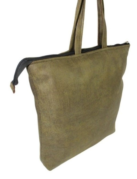 Torebka Na Zakupy Antoszczyk (PL) MARTA Ze Skóry Naturalnej Model Duży 41 x 38 x 8 [cm] OLIWKOWY