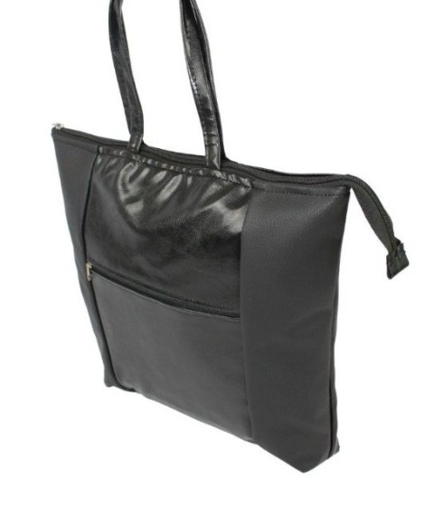 Torebka Na Zakupy Antoszczyk (PL) MARTA Ze Skóry Włoskiej Model Duży 41 x 38 x 8 [cm] CZARNY DUO 