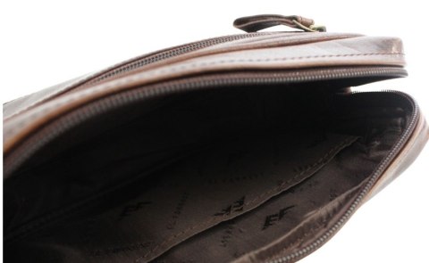 Ekskluzywna Saszetka Premium Męska Skórzana El Forrest MB09 22 Skóra Naturalna Bydlęca CZEKOLADOWA 23 x 16 x 8 [cm]