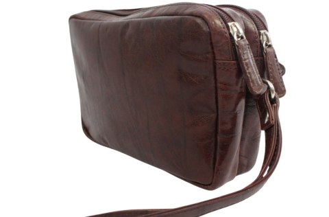 Ekskluzywna Saszetka Premium Męska Skórzana El Forrest MB25 23 Skóra Naturalna Bydlęca CZEKOLADOWA 21 x 17 x 8 [cm]