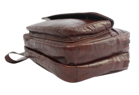 Ekskluzywna Saszetka Premium Męska Skórzana El Forrest MB25 23 Skóra Naturalna Bydlęca CZEKOLADOWA 21 x 17 x 8 [cm]