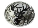Klamra Bezniklowa Do Paska Sprzączka Pełna Blaszka Z Bolczykiem 40 mm Metalowa Solidna KBOL40/109 "SREBRNY JELEŃ"