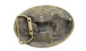 Klamra Bezniklowa Do Paska Sprzączka Pełna Blaszka Z Bolczykiem 40 mm Metalowa Solidna KBOL40/110 "ZŁOTY JELEŃ "